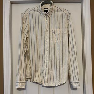 Yellow/Blue Pinstripe Untucked Shirt